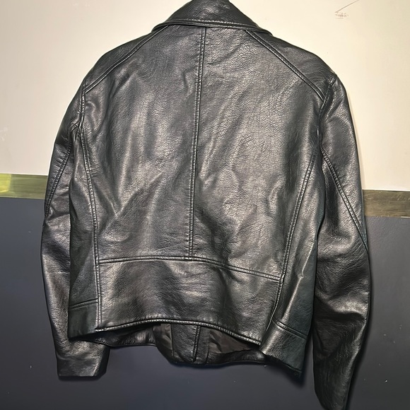 Women’s Black Faux Leather Jacket - Picture 5 of 8